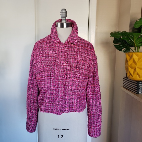 Rachel Zoe Tweed Jacket Size Medium! - Picture 3 of 16